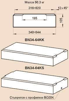 Основание тумбы BN34-64K из искусственного камня