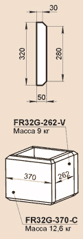 Камень рустовый FR32G-370-C из искусственного камня